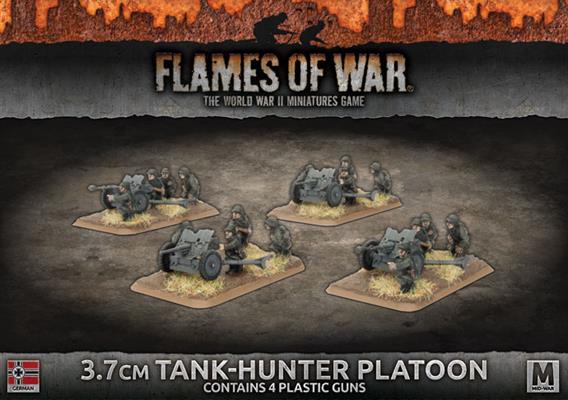 Flames of War German 3.7cm Tank-Hunter Platoon 4 guns GBX114