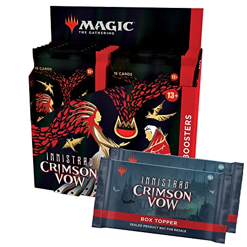 MTG Innistrad: Crimson Vow Collector Booster Box 12 Packs +2 Dracula Box Toppers