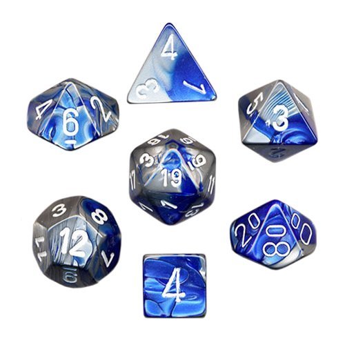Chessex Dice 7-set Cube Gemini BUSVwh CHX 26423