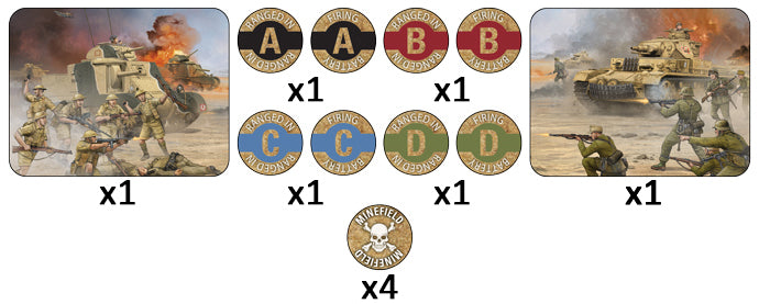 Flames of War 4th Edition Desert Mission Token Set TK101