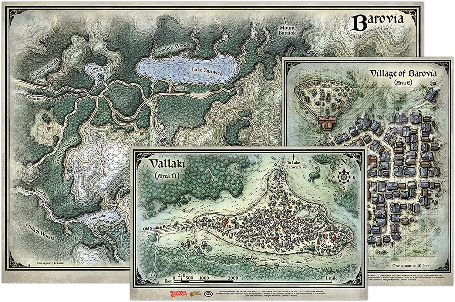 Dungeons and Dragons Maps - Curse of Strahd Barovia Set