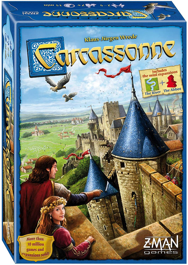 Zman Games Carcassonne with River and Abbot Mini Expansions 78100
