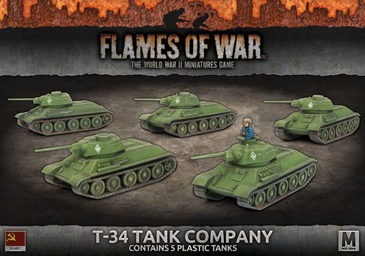 Flames of War Soviet T-34 Tank Company SBX54 Russian Battlefront Mid War