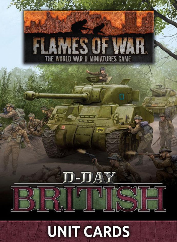 Flames of War 4th Edition Late War British D-Day Unit Cards FW264U