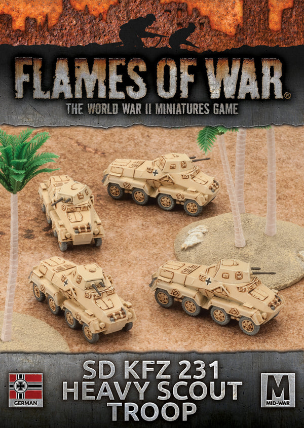 Battlefront Miniatures Flames of War Sd Kfz 231 Heavy Scout Troop FOW GBX100
