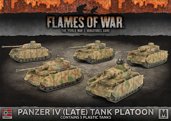 Flames of War German Panzer IV Late Tank Platoon GBX121 Battlefront