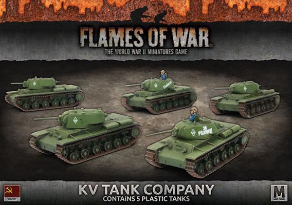 Flames of War Russian KV Tank Company Mid War Soviet Battlefront SBX40