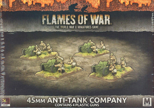 Flames of War Russian 45mm Anti-Tank Company 4 Guns SBX47 Battlefront