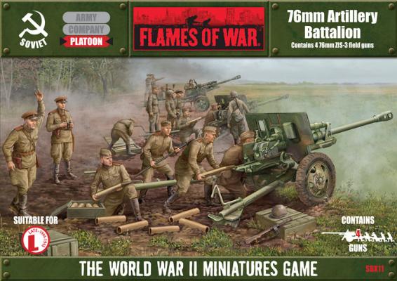 Battlefront Miniatures Flames of War Soviet 76mm Artillery Battalion FOW SBX11