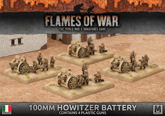 Battlefront Miniatures Flames of War Italian 100mm Howitzer Battery FOW IBX12