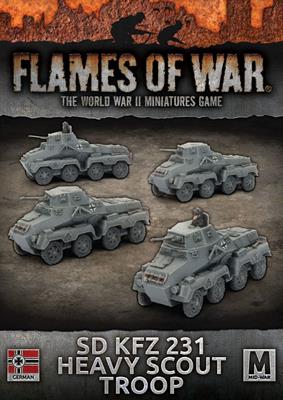 Battlefront Miniatures Flames of War German Sd Kfz 231 Heavy Scout Troop GBX113