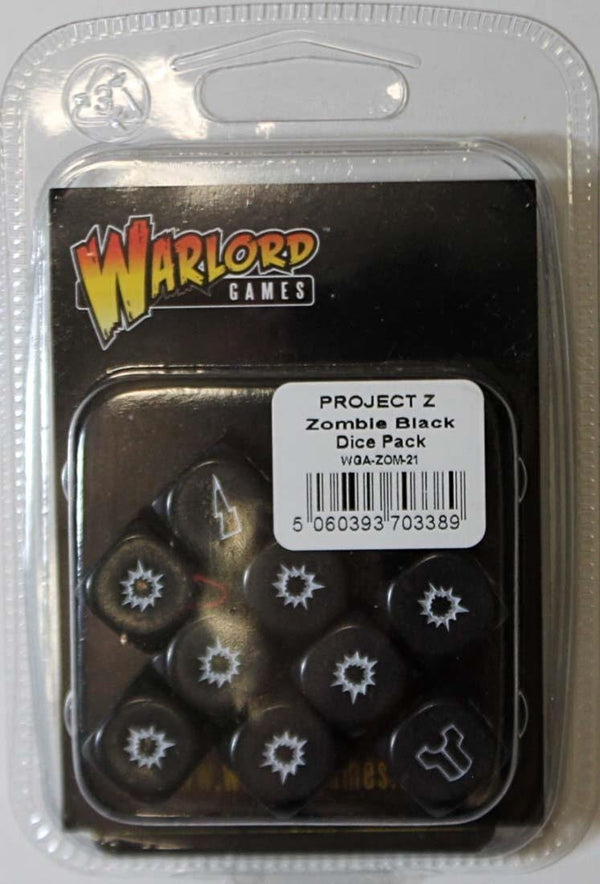 Warlord Games Project Z Black Dice Set WGZ-ZOM-21