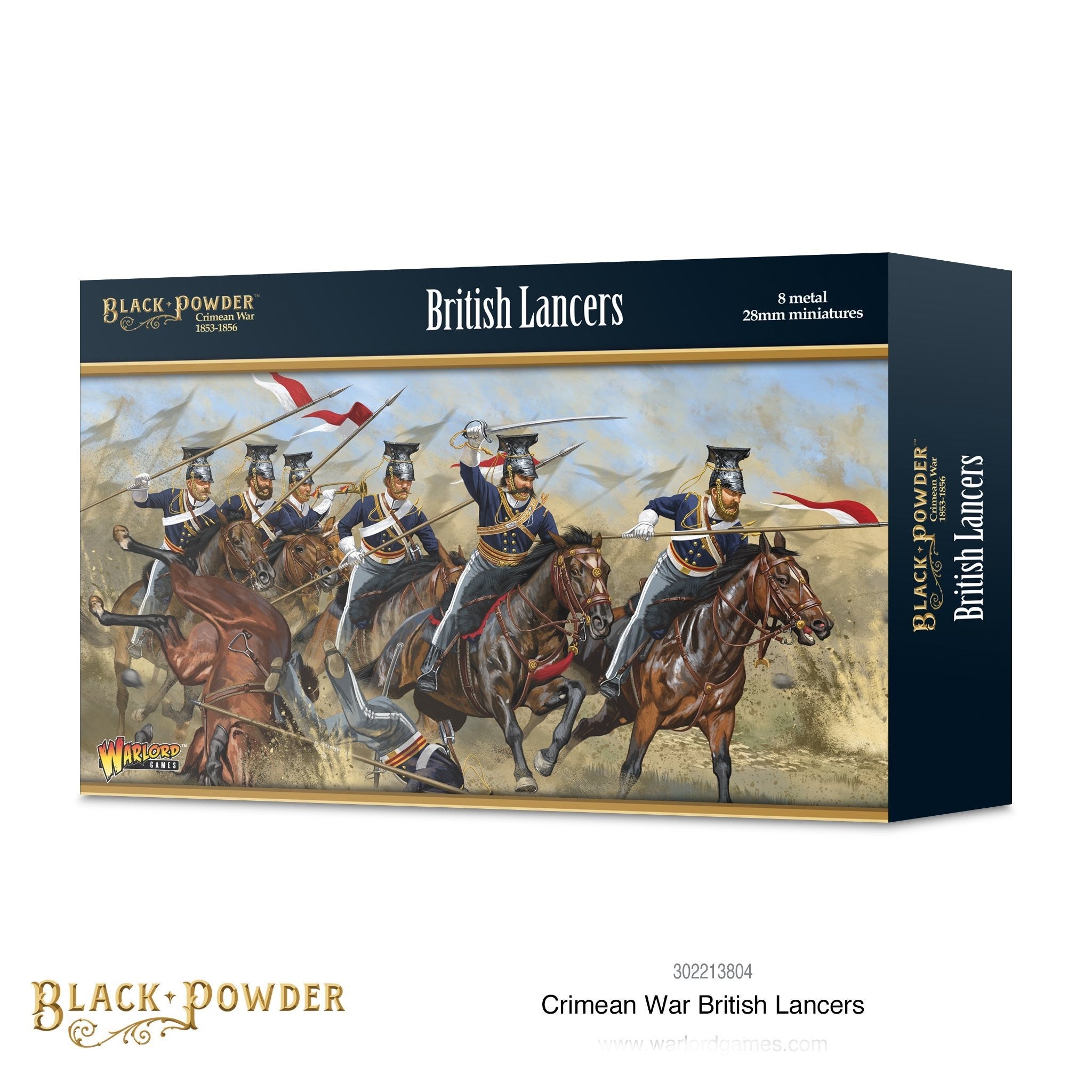 Warlord Games Crimean War British Lancers 8 metal 28mm Cavalry Miniatures