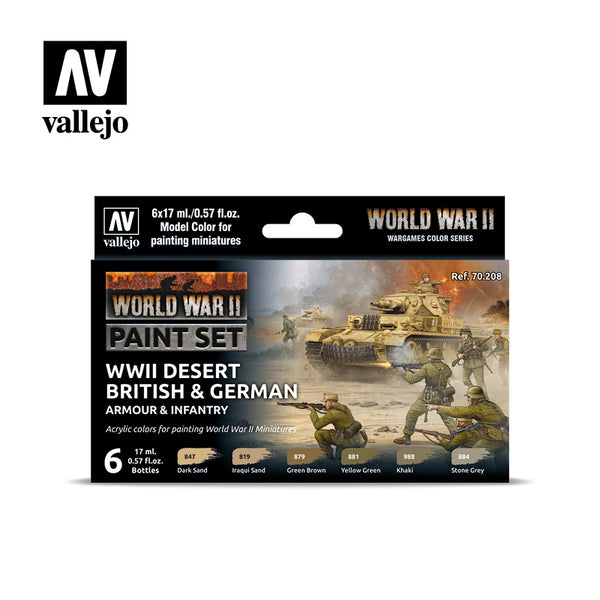 Vallejo Wargames Color Series WW2 Desert British & German Armor & Infantry