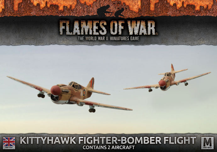 Battlefront Flames of War British Kittyhawk Fighter-Bomber Flight BBX46