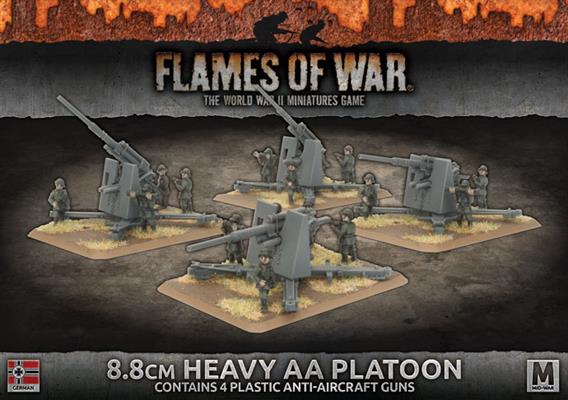 Battlefront Miniatures Flames of War German 8.8cm Heavy AA Platoon FOW GBX119