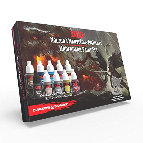 The Army Painter Dungeons and Dragons Nolzur’s Marvelous Pigments Underdark Paint Set, 10 Acrylic Paints Roleplaying, Boardgames, Wargames Miniature Model Painting