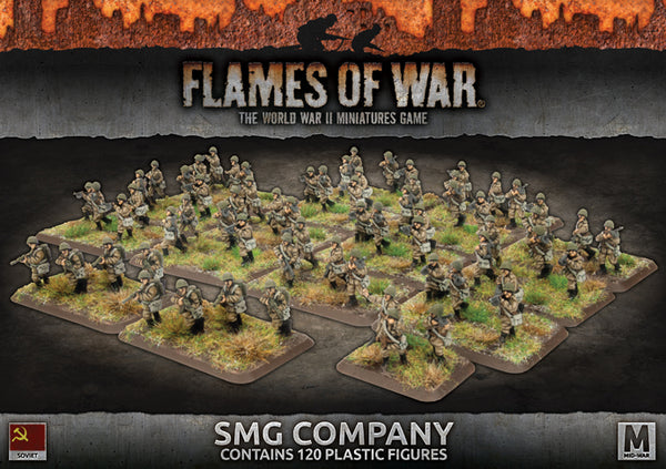 Flames of War SMG Company SBX51 120 Plastic Russian Figures Battlefront