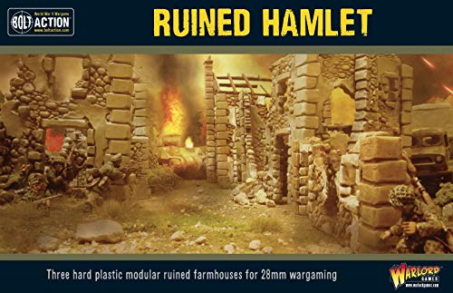 Warlord Games 28mm Ruined Hamlet 3 Ruined Building Terrain Pieces 802010005