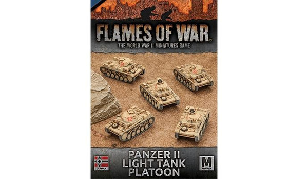 Battlefront Miniatures Flames of War Panzer II Light Tank Platoon FOW GBX102
