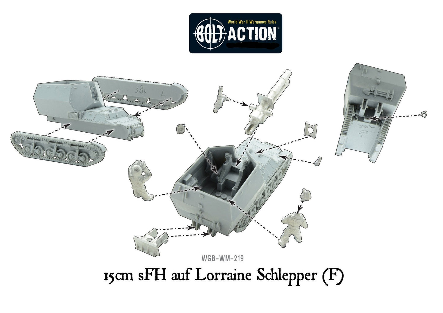 Warlord Games Bolt Action German 15cm sFH auf Lorraine Schlepper(f)