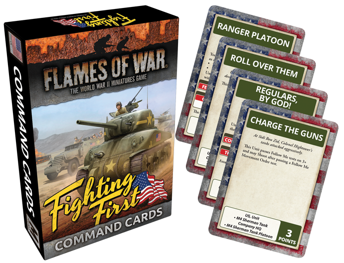 Battlefront Miniatures Flames of War Fighting First Command Cards FOW FW243C