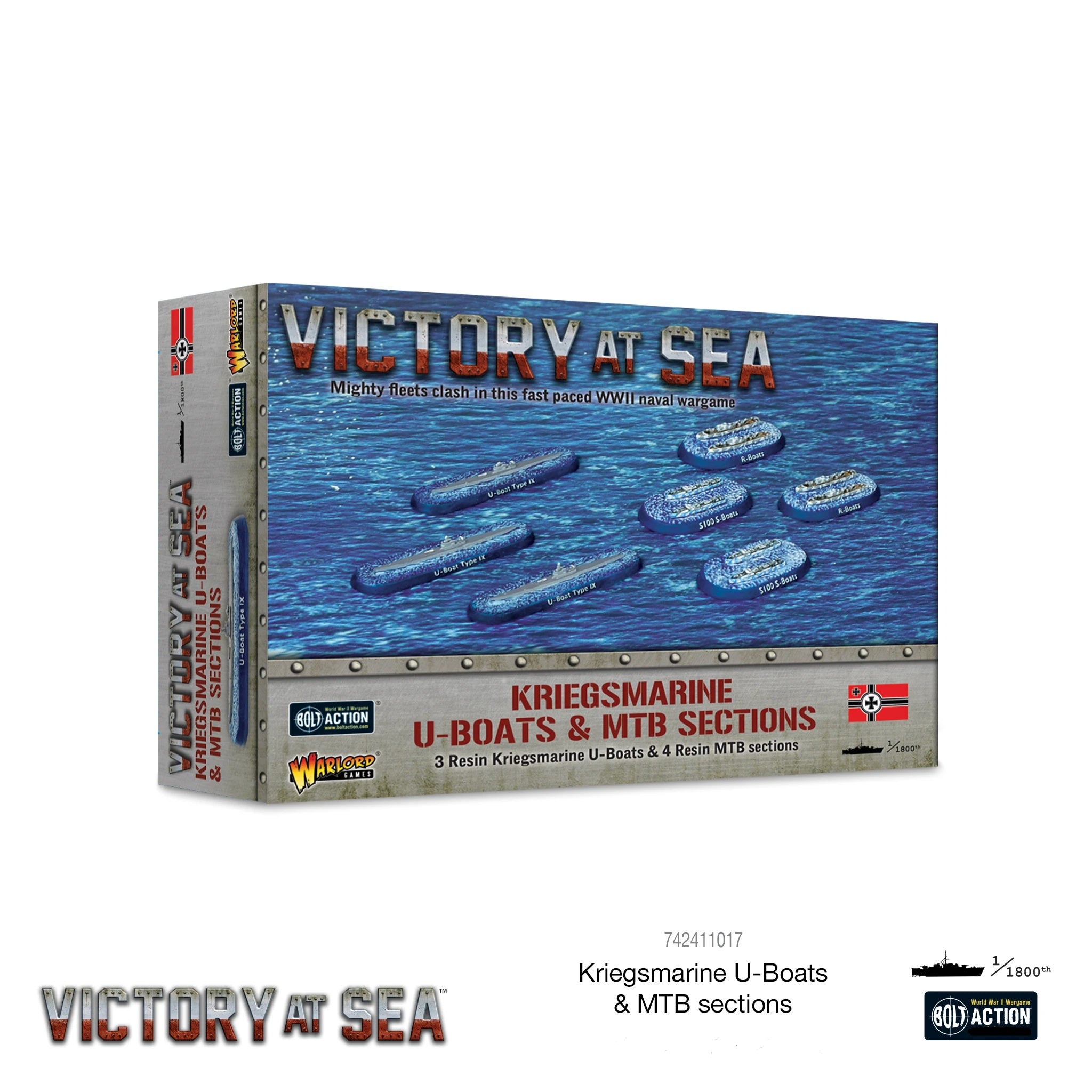 Warlord Games Victory at Sea 742411017 Kriegsmarine U-Boats & MTB Sections