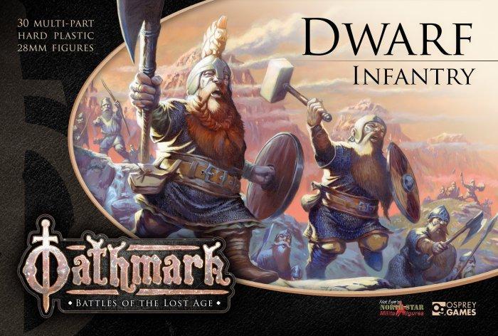 Oathmark Dwarf Infantry Box 30 28mm Plastic Figures OAKP101