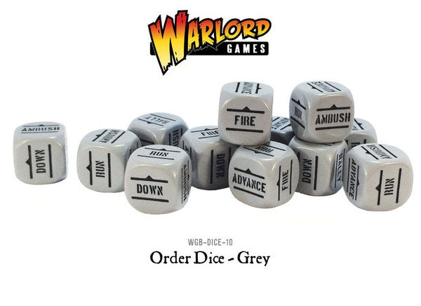 Warlord Games Bolt Action Orders Dice - Grey (12) WLG WGB-DICE-10